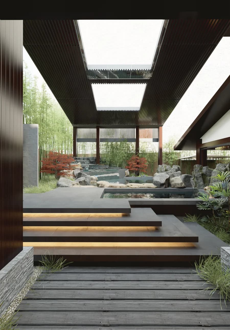 The Onsen - Japanese bathing ritual with mineral hot pools and recovery chambers