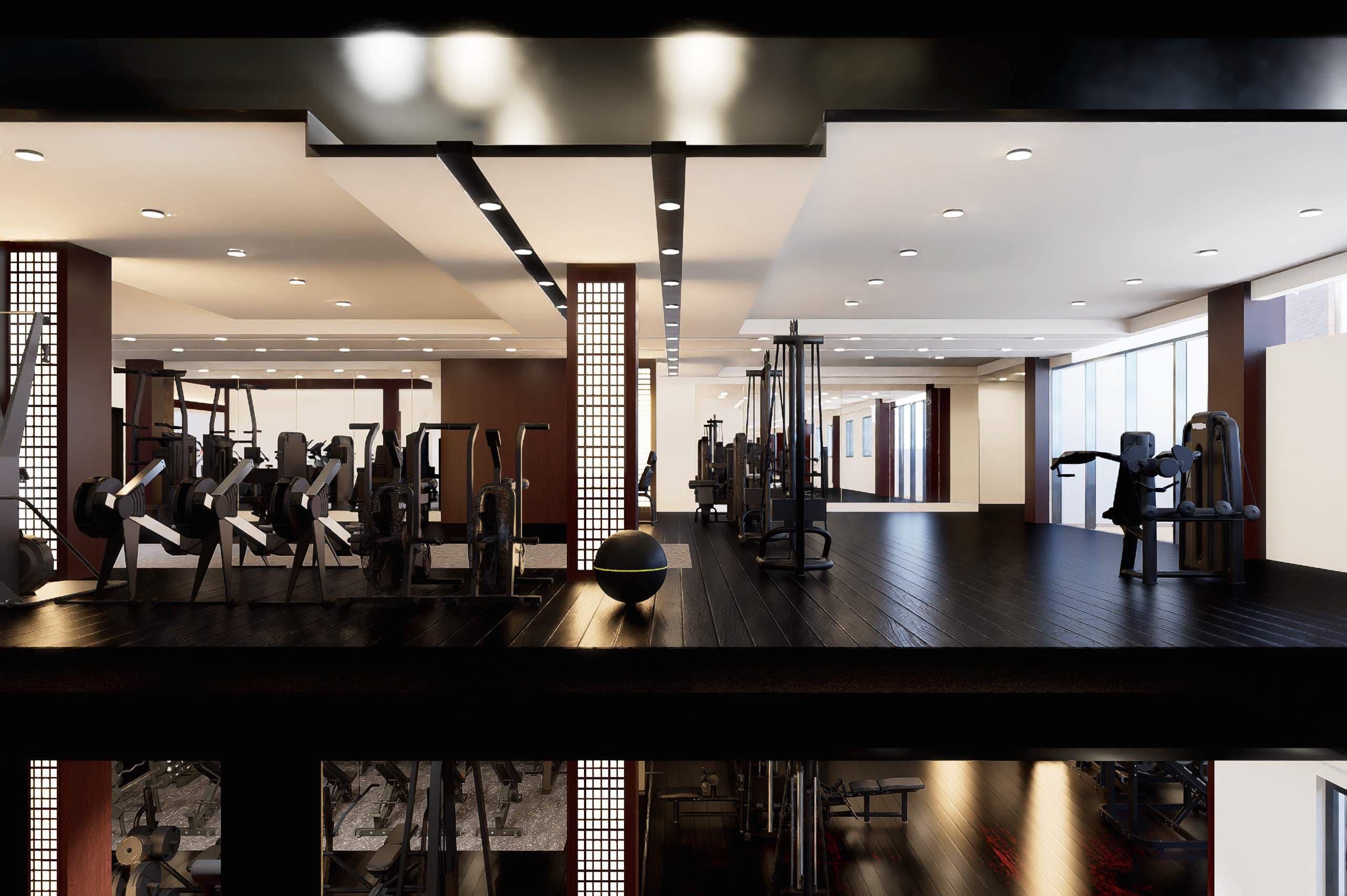 The Onsen gym interior with premium training equipment